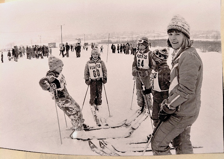 Skidskolans avslutning 1978 med Ewa-Maj Nilsson