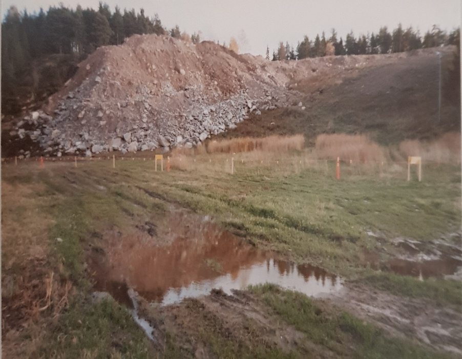 Första höjningen av backen 1984