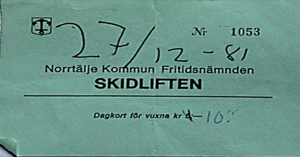 Liftkort från 1980-talet