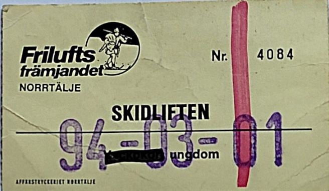 Liftkort från 90-talet